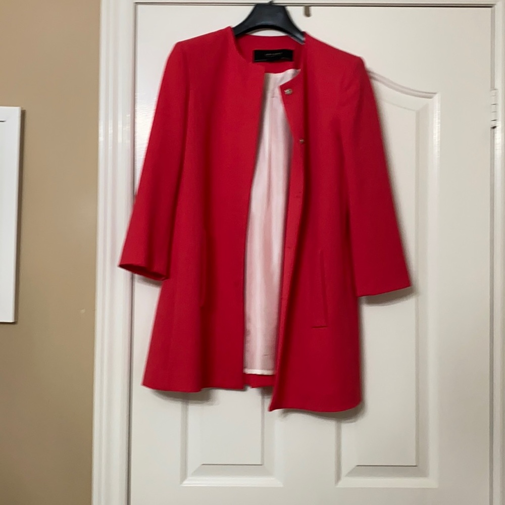 Zara Basic Collection Fusia Coat (Size XS)